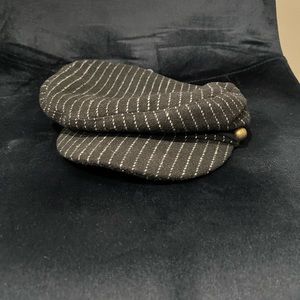 Black white and striped hat